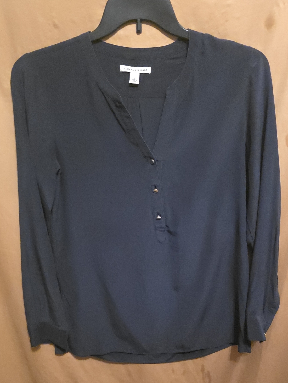 Ladies' Navy Rayon Blouse S